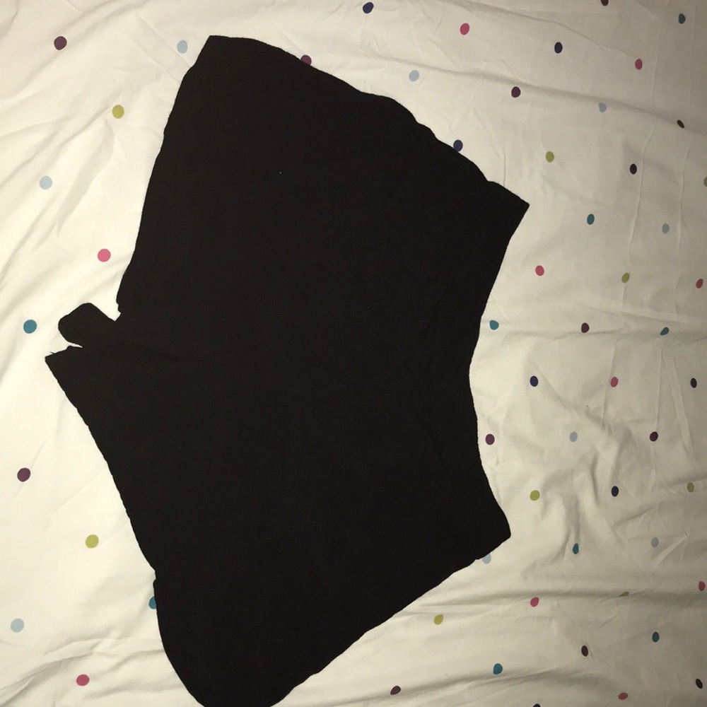 Black casual shorts